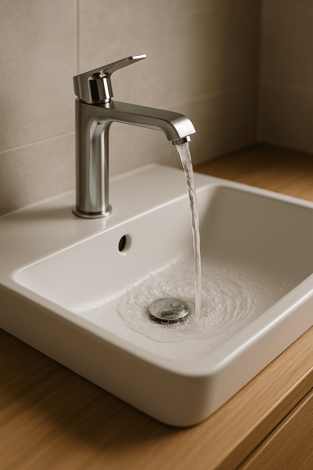 Robinet chromé moderne et brillant symbolisant la qualité et le professionnalisme des services de plomberie de AquaNova Services à Rennes. Installation, réparation et dépannage de robinetterie disponibles.